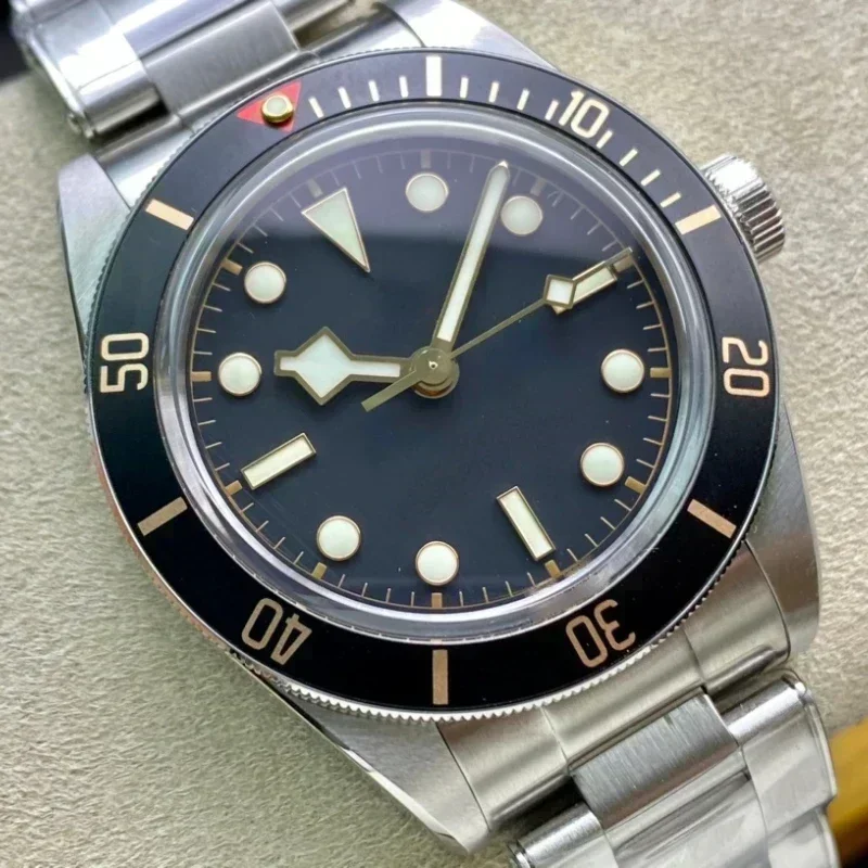 الساعات الأوتوماتيكية الميكانيكية أزياء رياضية للرجال Reloj Hombre الذهب الأسود الأزرق السيراميك حسب الطلب #2