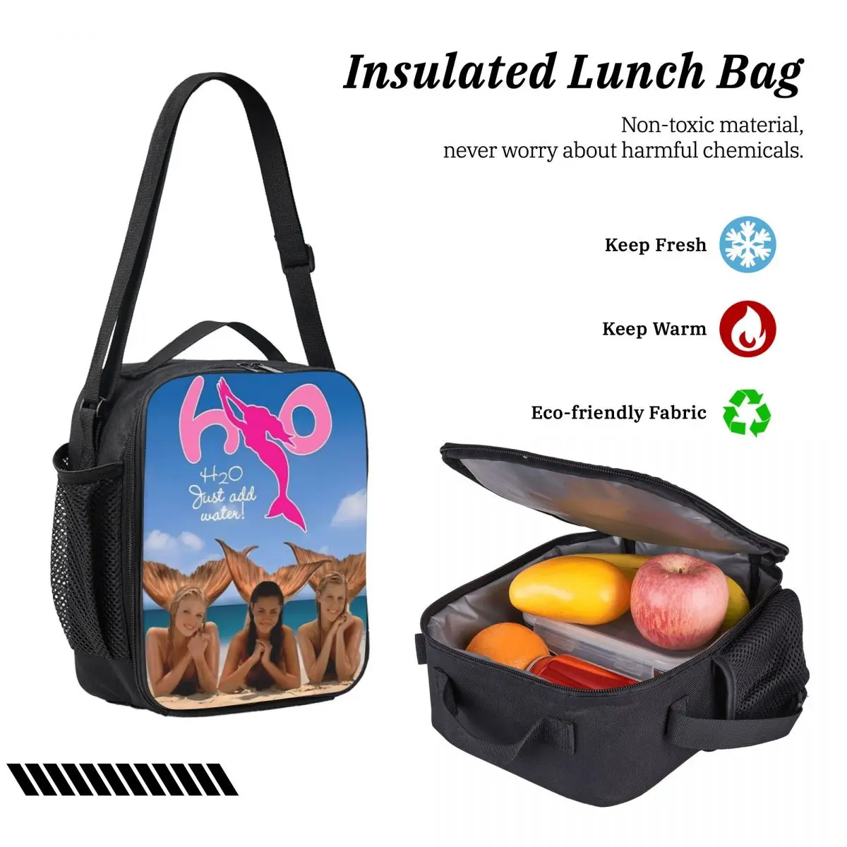 H20 Just Add Water Backpack طالب بنين بنات BookBag حقيبة مدرسية كمبيوتر محمول حقائب كتف 3ps معزول حقيبة الغداء مقلمة