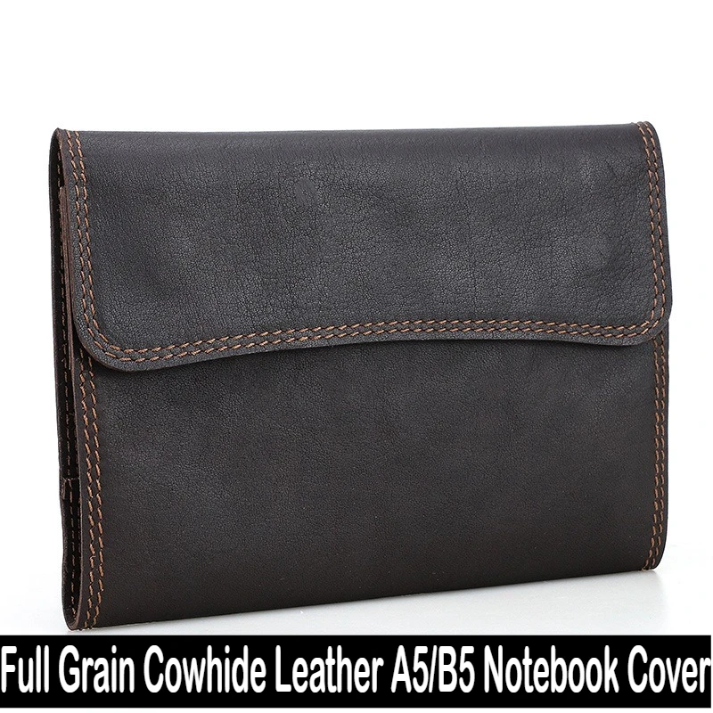 Custodia per notebook flip A5 B5 in pelle pieno fiore caffè vintage fatta a mano per materiale scolastico di cancelleria per l'organizzazione dell'ufficio