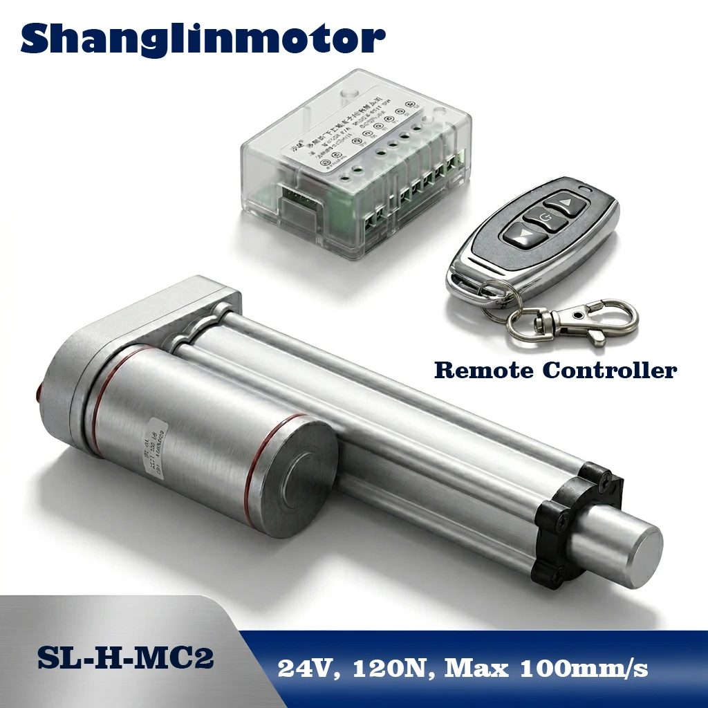 12V 24V High Speed Linear Actuator Motor Max 100mm/s 120N Electric Push Rod 100-500mm Stroke IP65 Waterproof for Smart Home