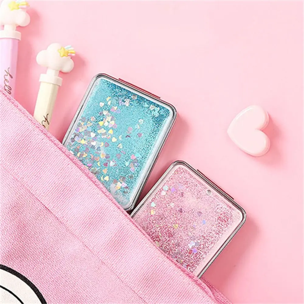 Cosmetica Gereedschap Drijfzand Make-upspiegel Vergrootglas Glanzende Bling Opvouwbare spiegel Staande ijdelheid Compacte zakspiegel Meisjes Dames
