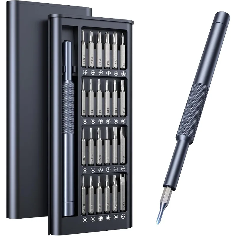 

Набор прецизионных отверток 25-в-1: Профессиональный ремонтный комплект для телефонов, компьютеров, часов, ноутбуков, видеодомофонов