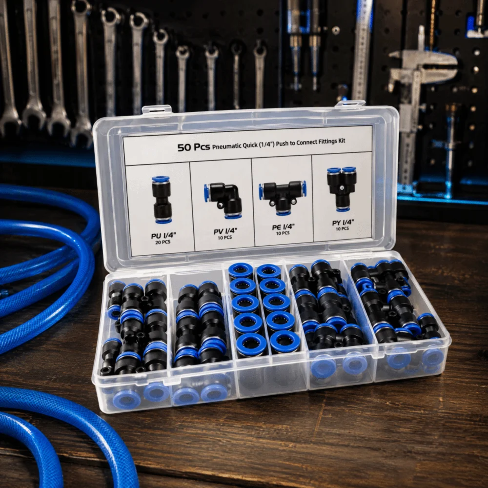 Durable Plastic Quick Fittings Push in Pu/Pv/Pe/Py Pneumatic Connector 1/4″ Hard Pipe Connector Automated Assembly Lines