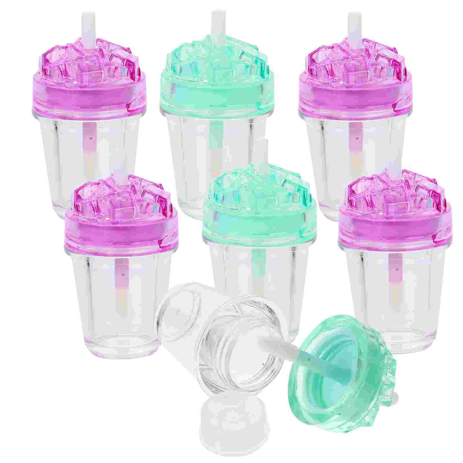 

5 Pieces Lip Gloss Container Empty Containers Milk Tea Bottle Glaze Tube Suite Tubes