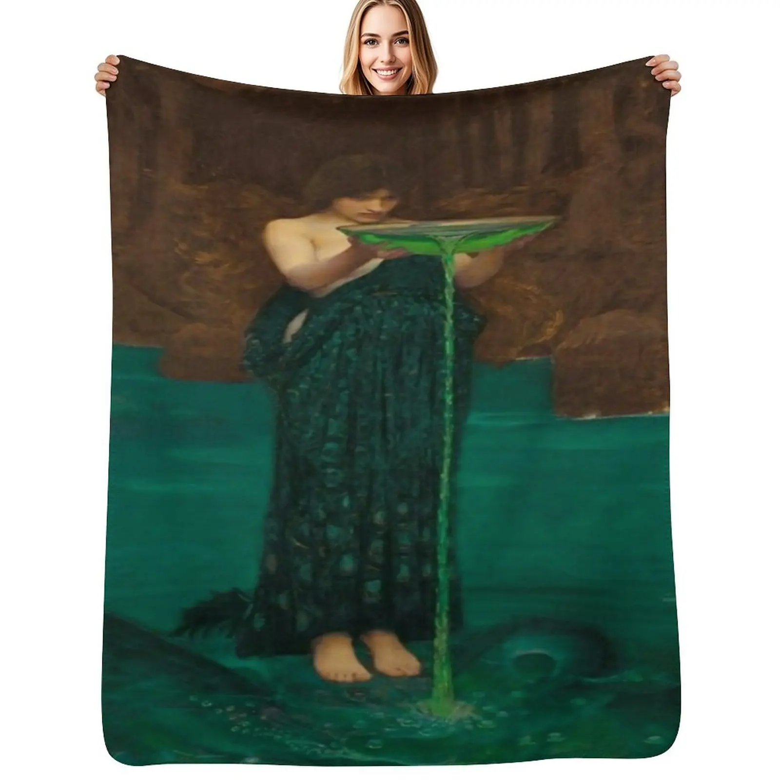 John William Waterhouse - Circe Invidiosa Throw Blanket Stylish Warm Blanket for Living Room Bedroom