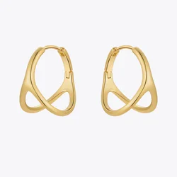 ENFASHION Geometric Piercing Earings Gold Color Pendientes New In Hoop Earrings For Women Fashion Jewelry Wholesale E221448