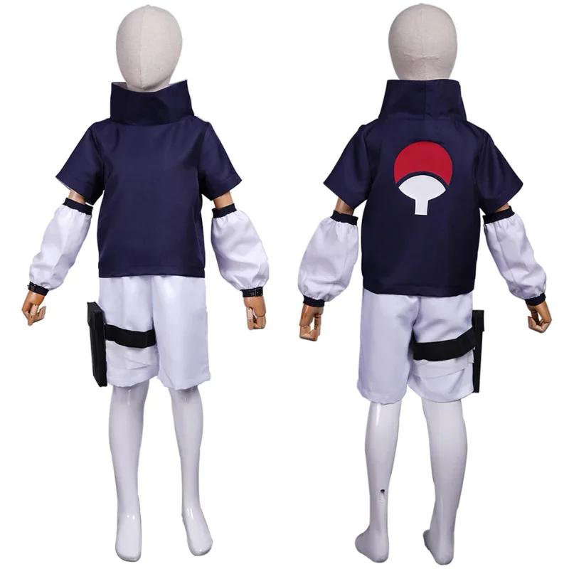 

Sasuke Uchiha Cosplay Costume Kids Children Top Pants Outfits Halloween Carnival Suit