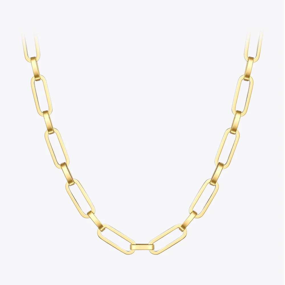 ENFASHION Punk Link Chain Choker Necklace Women Gold Color Stainless Steel Necklaces Femme Fashion Jewelry Friends Gifts P193039