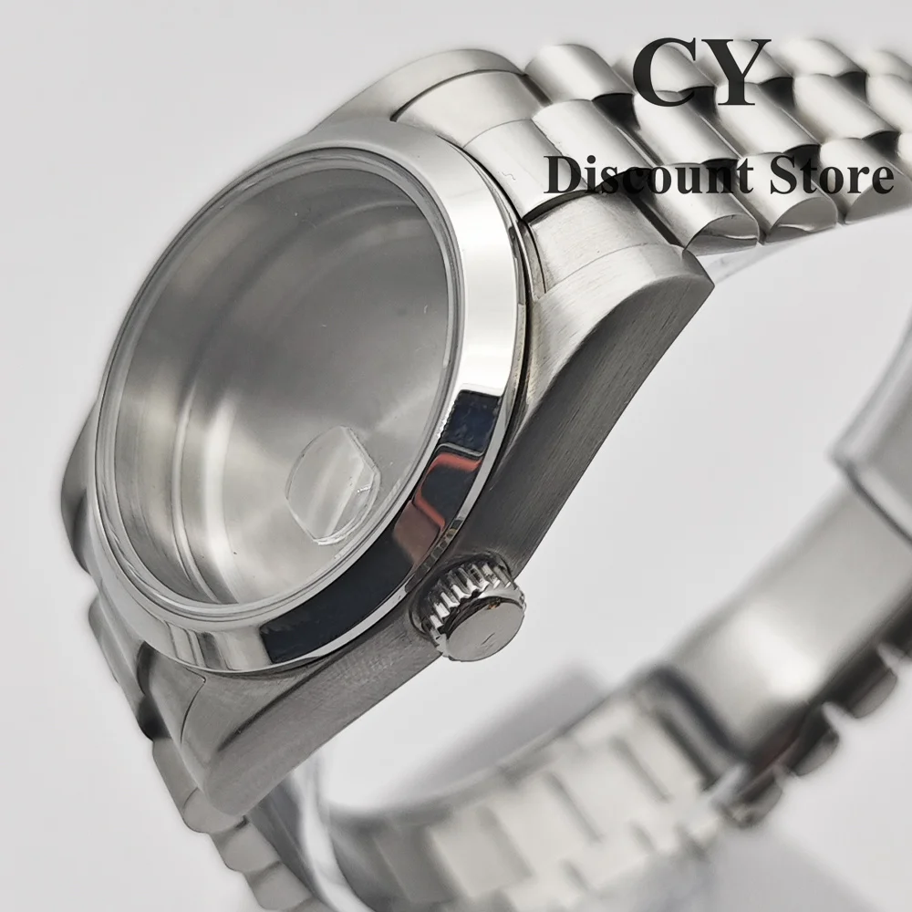 RICHUS NH35 حافظة 36 مللي متر/39 مللي متر فضية حافظة ساعة من الفولاذ المقاوم للصدأ تناسب NH35 NH36 ETA2824 2836 Miyota82-DG ساعة يد تعمل بالحركة اكسسوارات #4