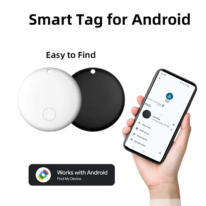 Android Anti-Lose Tracker for Google Find Hub, GPS Smart Tag with Voice Locate, Bluetooth Finder,Suitcase Keys Bag Toys