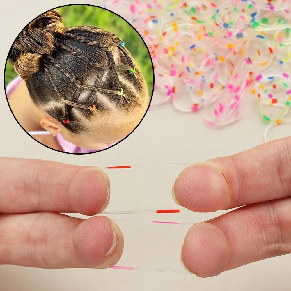 1000Pcs/Pack Small Size​​ Disposable Rubber Bands​​ ​​Non-Slip ​​Vibrant Colors​​ ​​Ponytail Holders​​ ​​Rubber Material​​