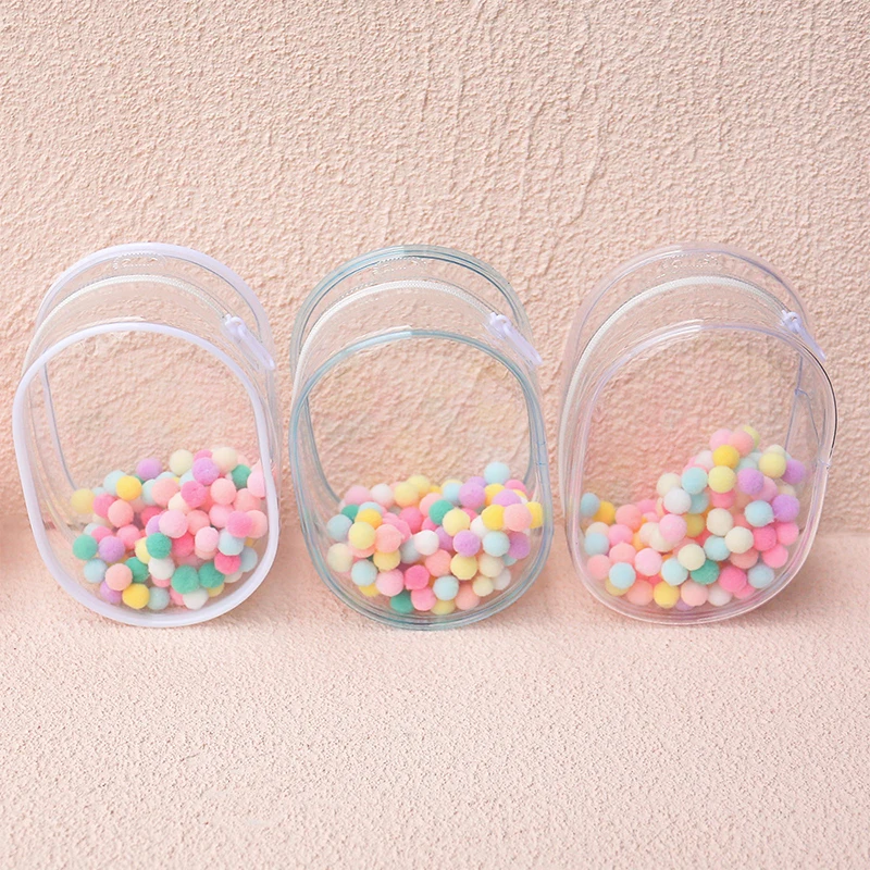 Temizle açık bebek aksesuarları çanta dekorasyon gizem kutusu bebek ekran kutusu PVC Kawaii depolama organizatör durumda anahtarlık cüzdan