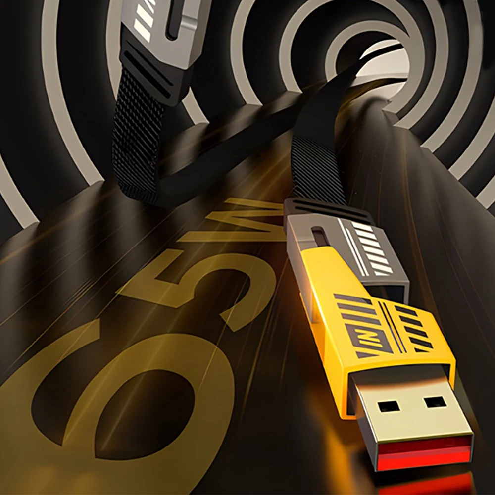 2025 جديد Mecha أربعة في واحد 6A كابل بيانات شحن سريع أصفر وأسود مضفر مزدوج النوع اثنين إلى اثنين كابل شحن #4