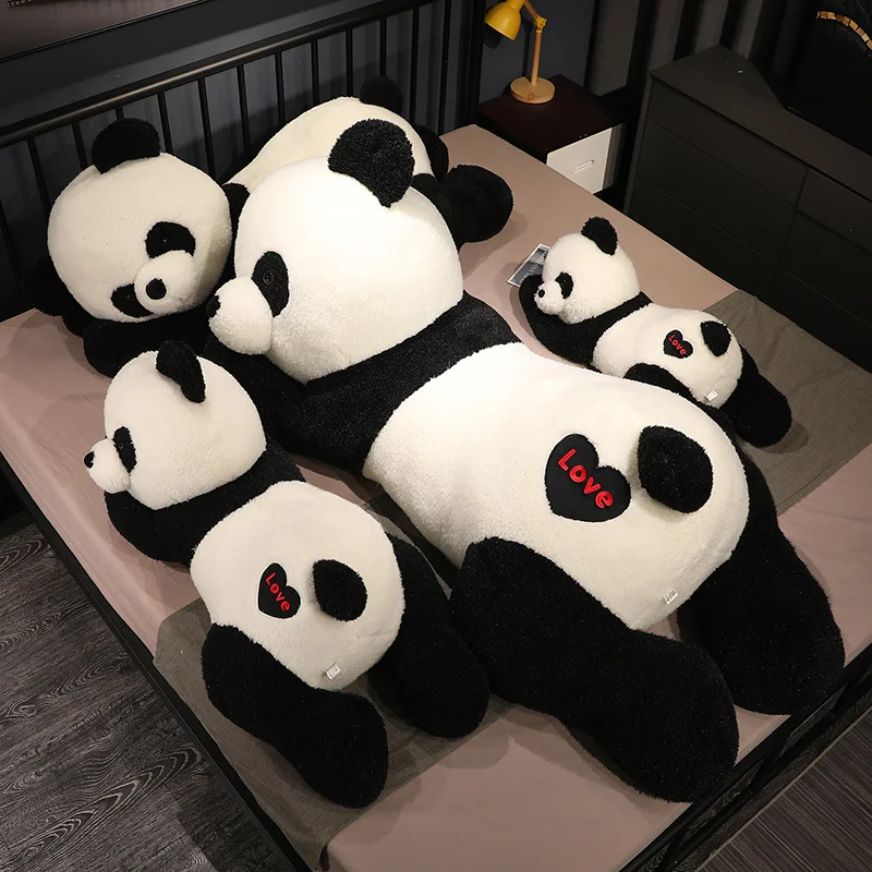 80-100cm Giant Panda Bear Plush Toys Stuffed Animal Doll Hug Pillows Cartoon Kawaii Dolls Girls Lover Birthday Gifts Home Decor