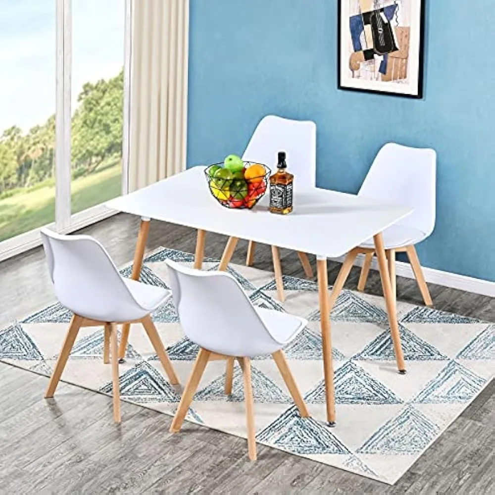 White Dining Table Modern Kitchen Table Rectangle Dining Room Table 44