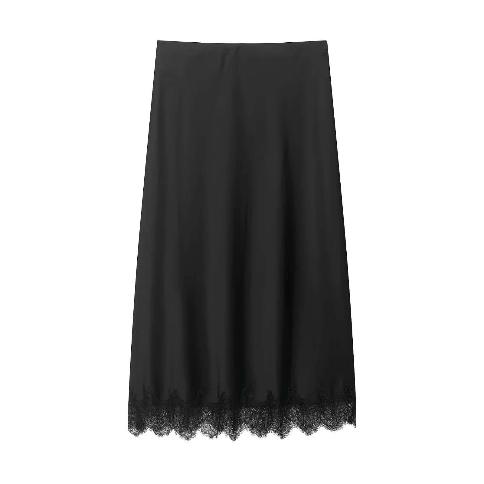 BSAY Women's 2026 Spring Summer New Hem Lace Skirts Fashion Elegant High Waist Chic Travel Holiday Party Skirt