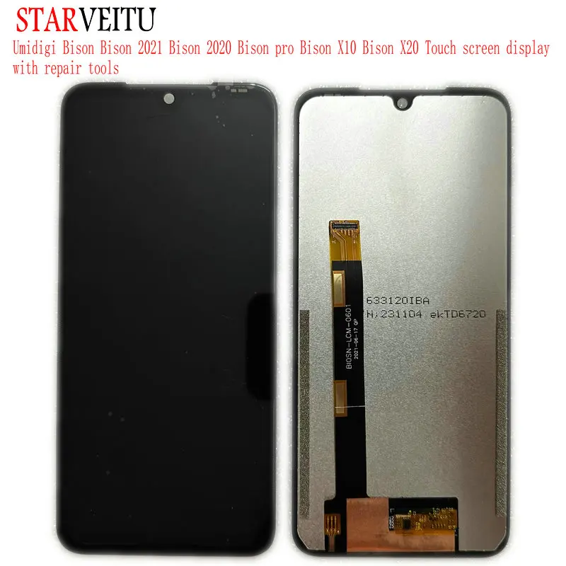 Для Umidigi Bison/Bison 2021/Bison 2020/Bison pro/Bison X10/Bison X20 ЖК-дисплей с сенсорным экраном, аксессуары для мобильных телефонов