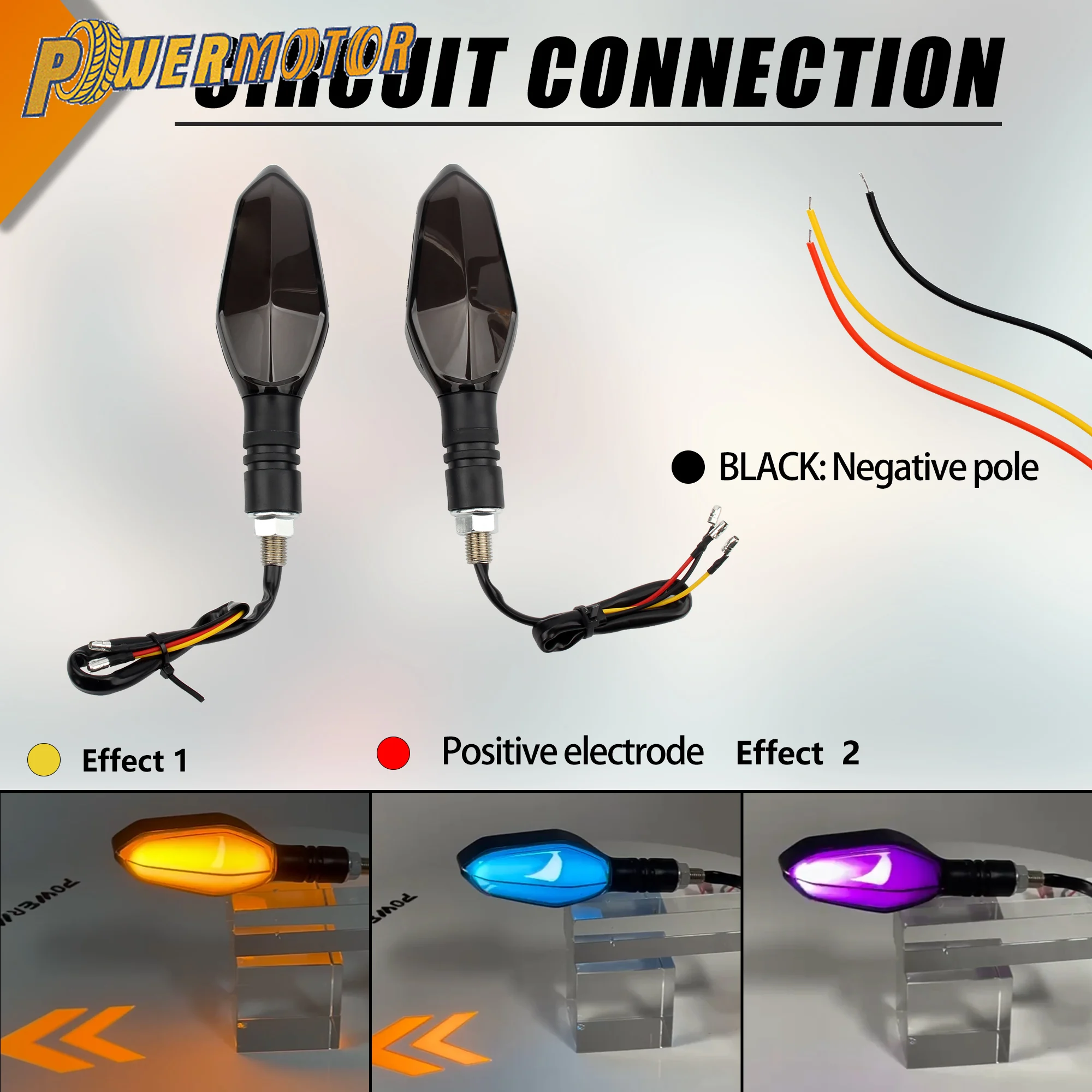 

Motorcycle 3D Projection Arrow Turn Signal Flowing Flashing Indicator Light For Motorbike Scooters Moped Modified Accessories
