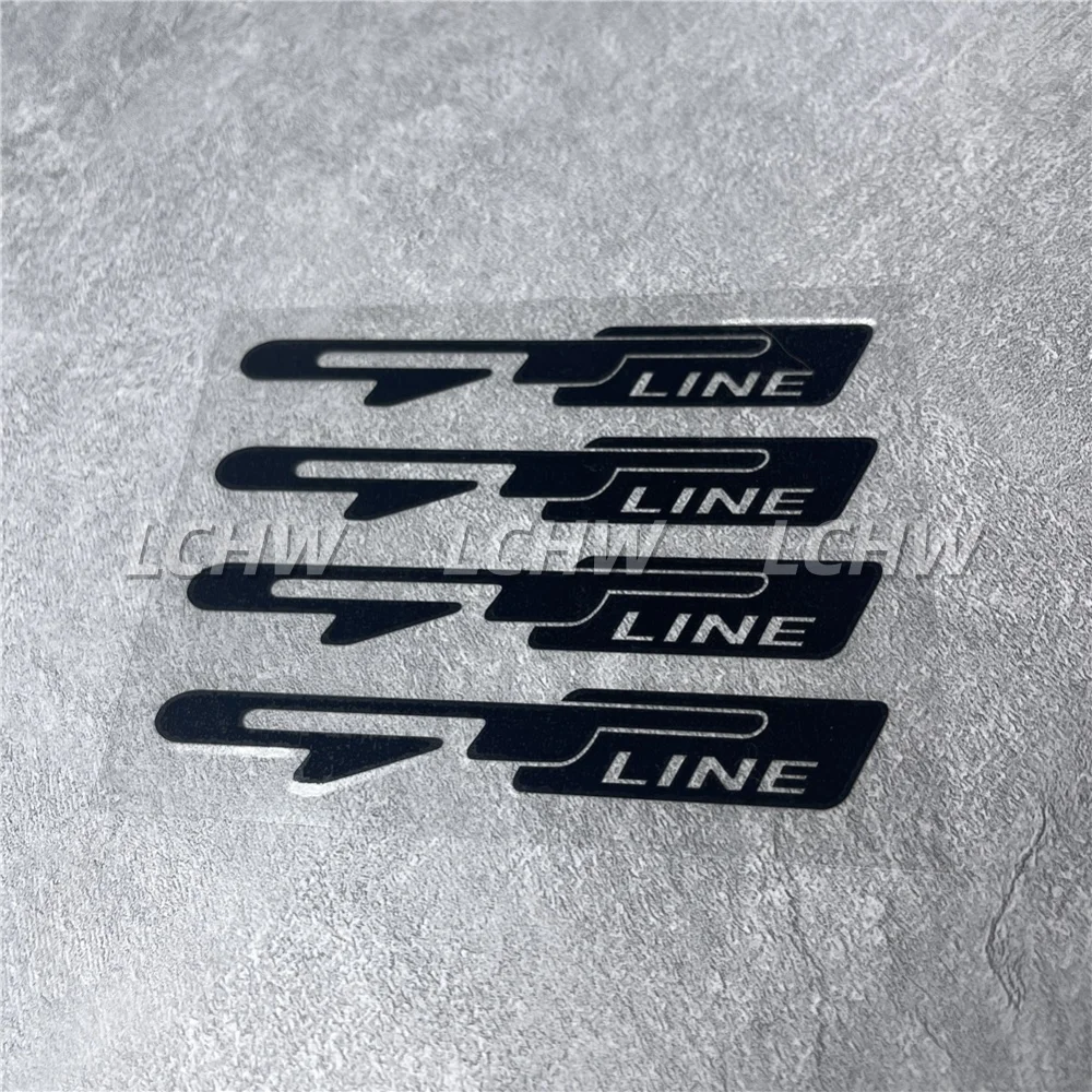 4x autostickers voor GT Line Racing auto-wieldecoratie sticker waterdicht