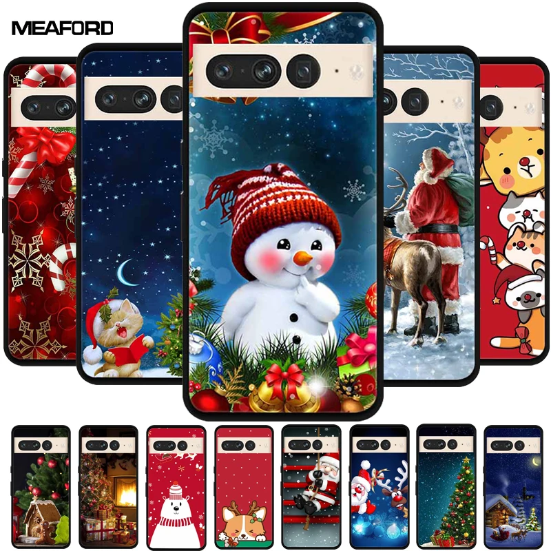 Christmas Lovely Cover For Google Pixel 9 5G Case Pixel 9 Pro XL 8Pro 8A Soft TPU Silicone Cover for Google Pixel 9 Pro XL Case