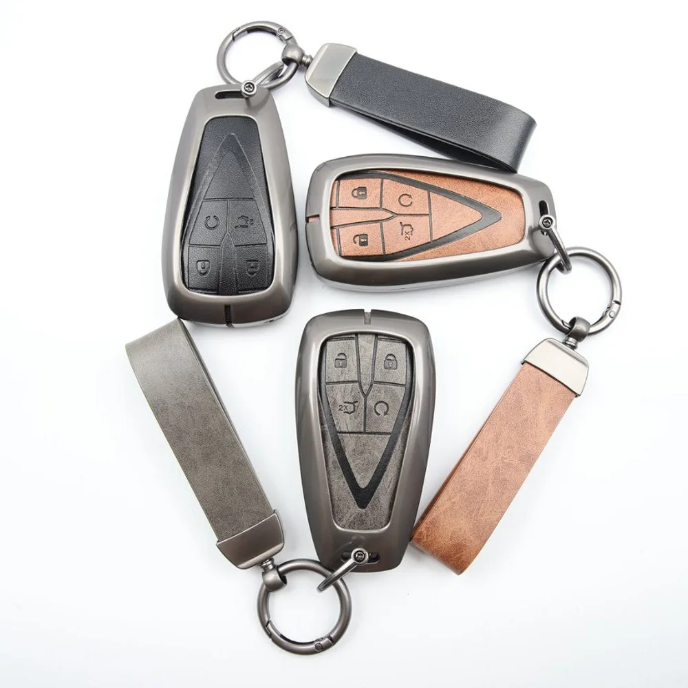 Zinc Alloy Leather Car Key Case Cover for Changan CS35PLUS CS55PLUS CS75PLUS 2019 key Protective Case Keychain Car-Styling