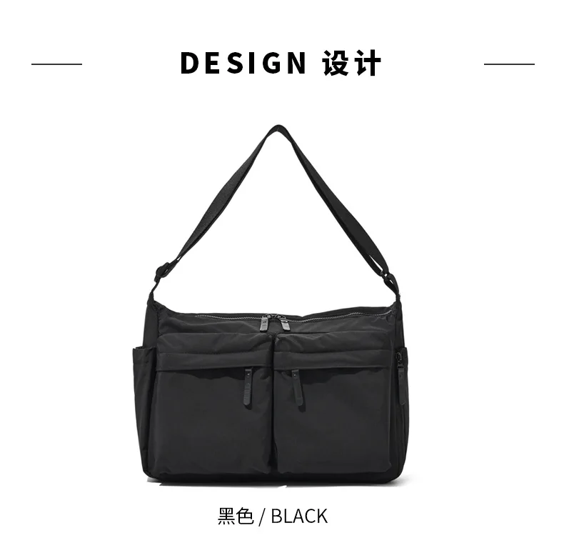 Multi-Pocket Herren Nylon Umhängetaschen Große Kapazität Damen Laptoptasche Wasserdichte Reise Umhängetasche Tote Tragbare Handtaschen – Detail 3