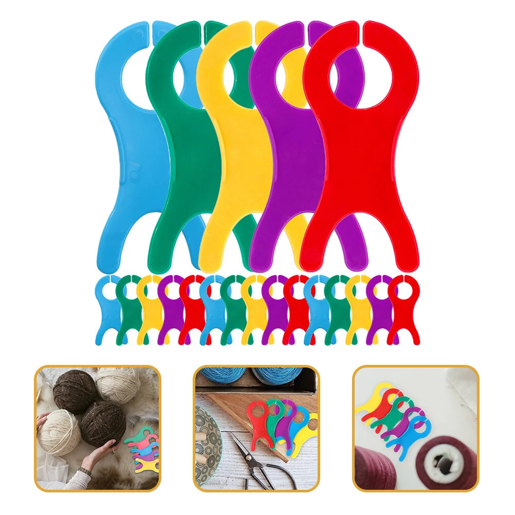 

40Pcs Fish Type Large Yarn Bobbin Plastic Knitting Tool Thread Winder Spool Organizer for Sewing Weaving Yarn Bobbin