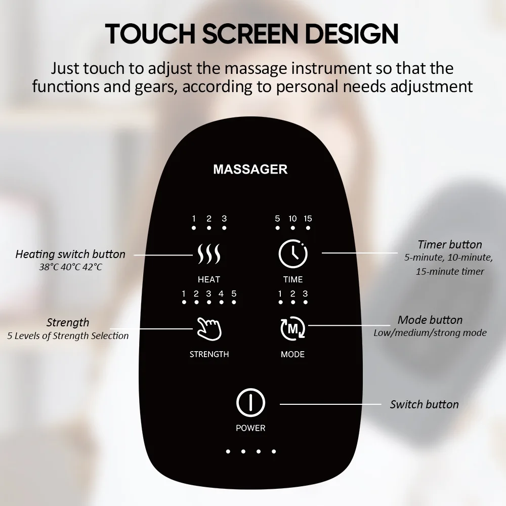3 طرق وسادة هوائية التفاف الضغط مُدلك يدوي الضغط العميق العجن الكهربائية مُدلك يدوي ضغط اليد تدليك النخيل Divece