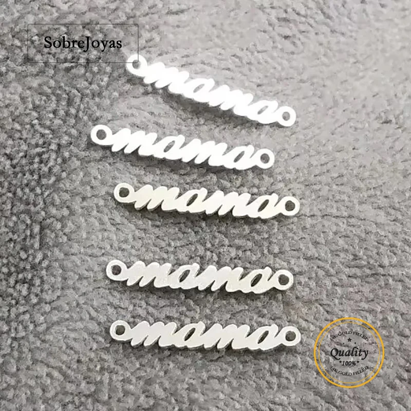 

Подвеска из стерлингового серебра 925 пробы «Мама» для изготовления ювелирных изделий, серебряный разъем «сделай сам», подарки на день матери