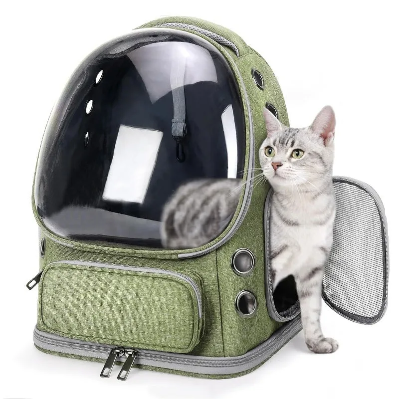 

Portable cat bag, transparent space capsule, double-shoulder dog and cat travel bag, vehicle type, small pet bag for travel