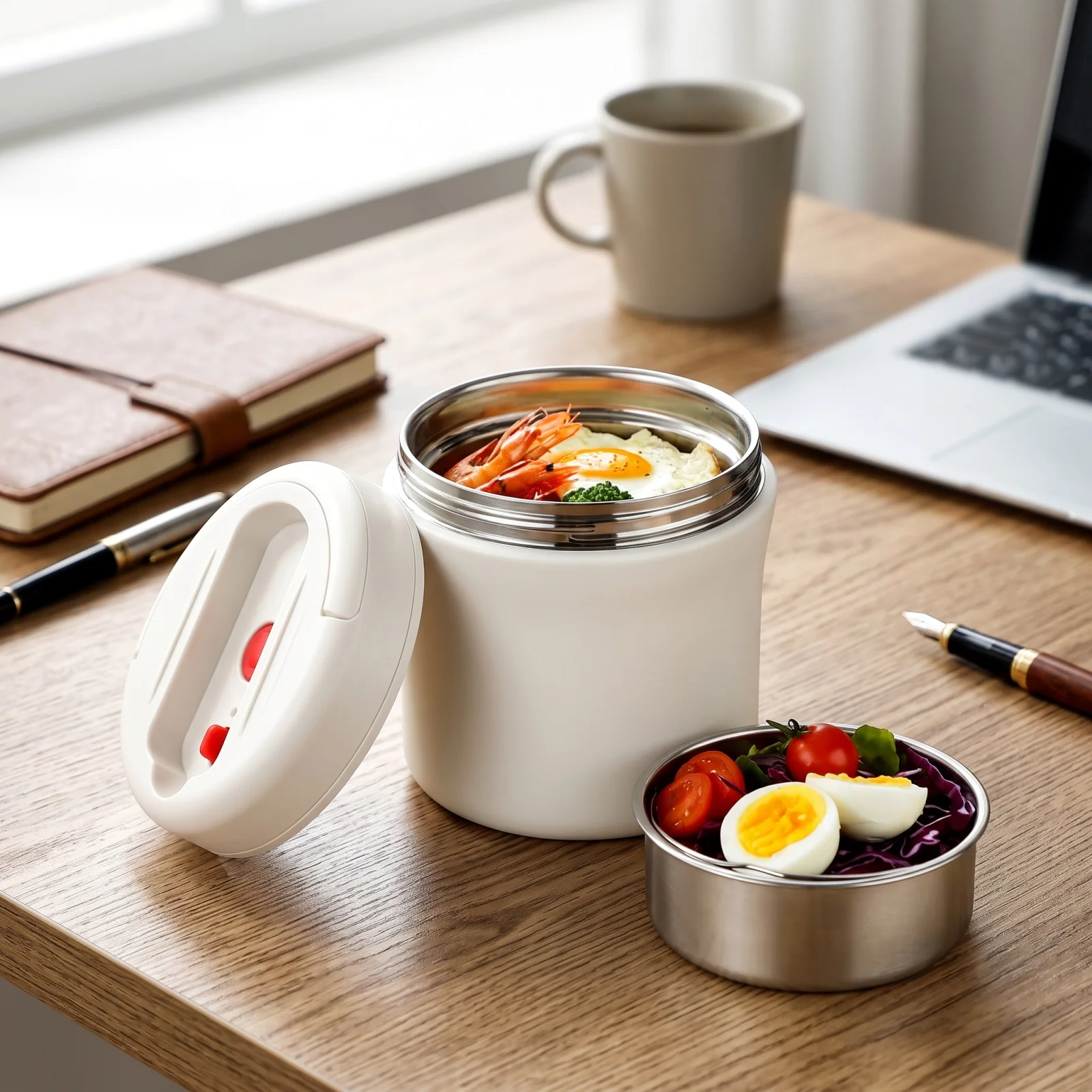 Stainless Steel Lunch Box Vacuum Insulated Lunch Box Multi-Layer Portable Food Container Long Heat Retention Bento