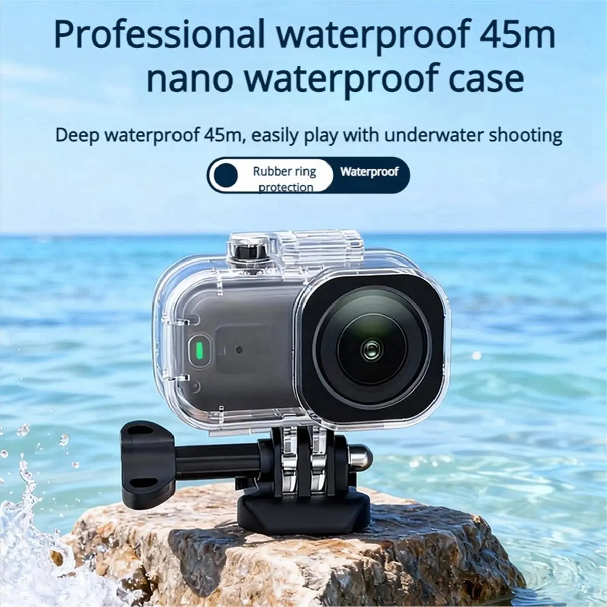 SWXF Waterproof Case for Nano Camera, Diving Protective Sports Camera Housing for Underwater Photography Outdoor