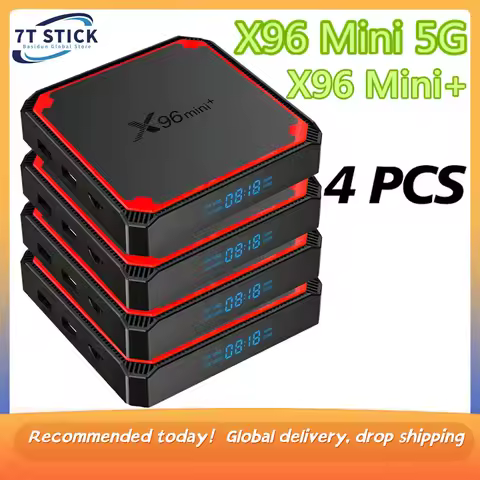 4 PCS / Set X96 MINI 5G Android 9.0 TV Box Amlogic S905W4 X96mini Plus TVBOX 2.4G 5G Wifi 4K HD Media Player Set Top Box