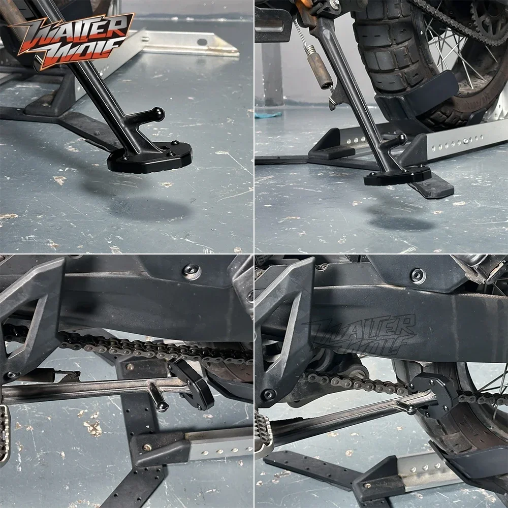 Motorcycle Kickstand Enlarge Plate Support For CFMOTO 450MT MT450 CF-MOTO IBEX 450 MT Side Stand Extender Pad Holder Aluminum