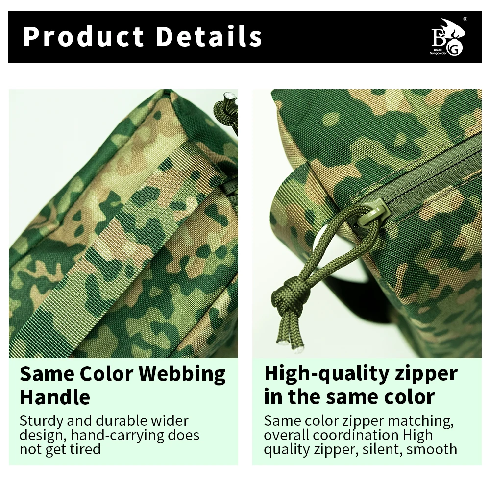 Dutch NFP Tactical Pouch Set – EDC- und Wander-Taschen, Army Camo, 3 Größen zur Aufbewahrung – Detail 5