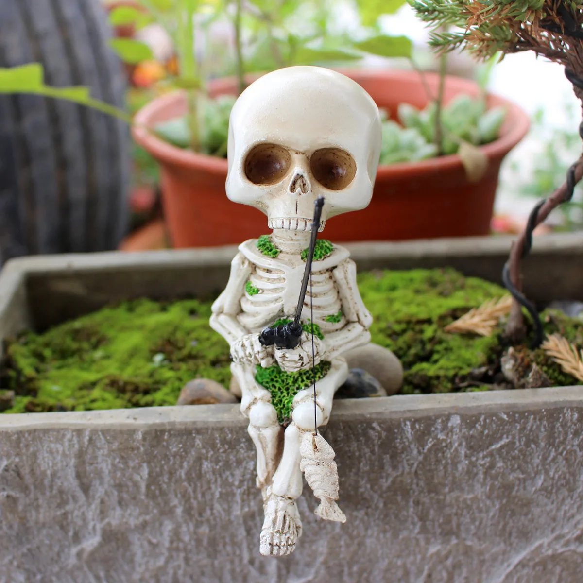 

‌Fishing Skeleton Decor - Horror Scene for Outdoor Halloween Party‌