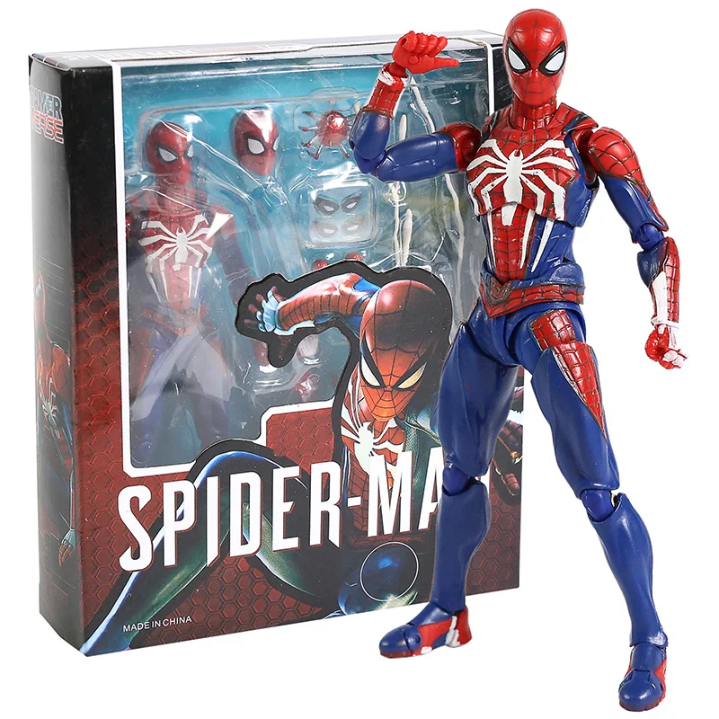 Avengers SHF Spider Man Upgrade Suit PS4 Game Edition SpiderMan PVC Action Figure Collectable Model Toy Doll Gift