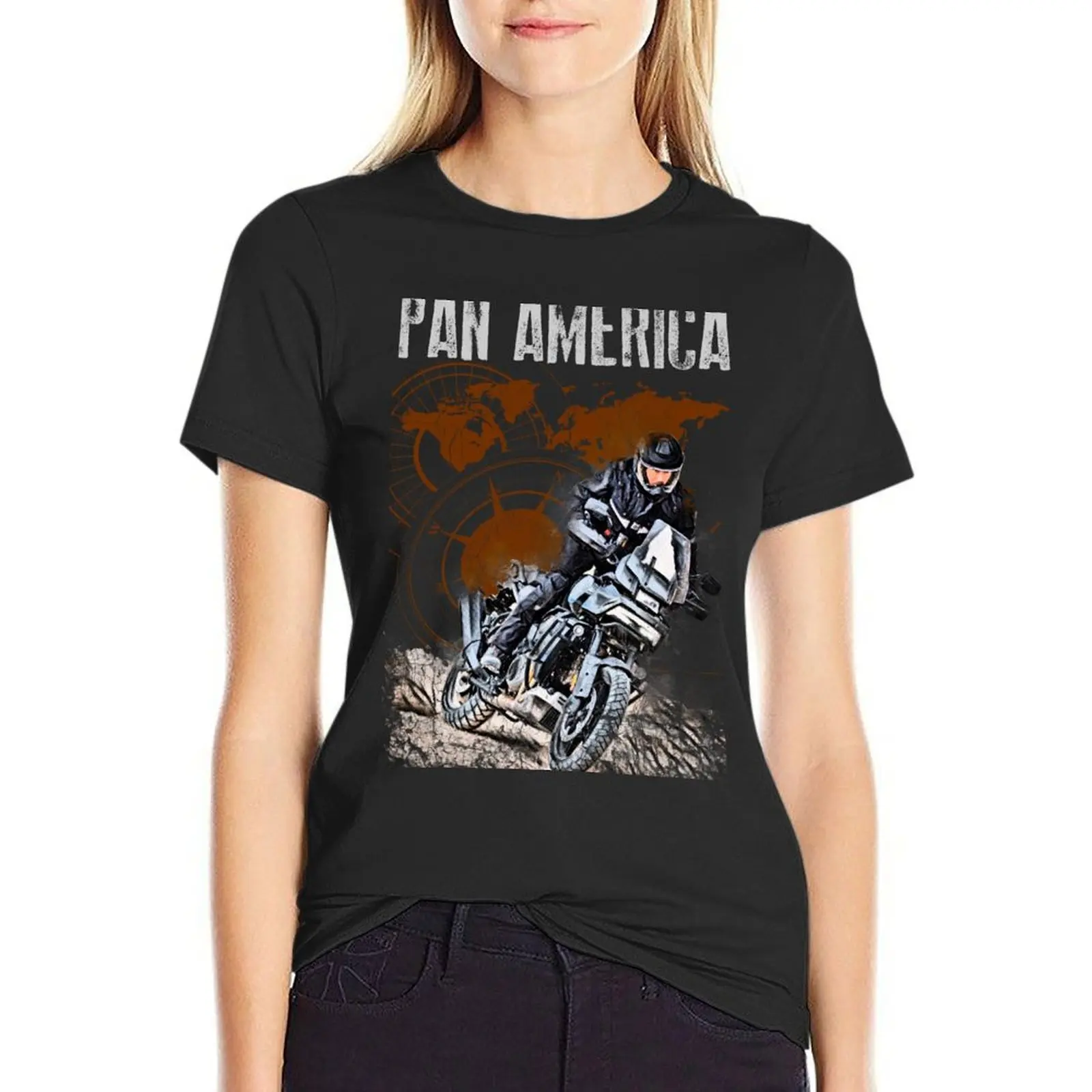 Pan America 1250 Motorcycle Big Trail 2022 T-Shirt animal print shirt for girls plus size tops tees black t shirts for Women