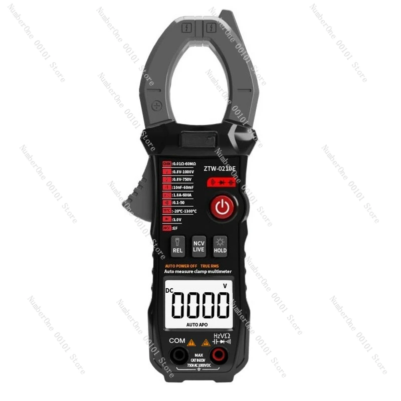 

AC and DC digital clamp meter, intelligent anti-burn electrician multimeter ZTW210 clamp universal meter
