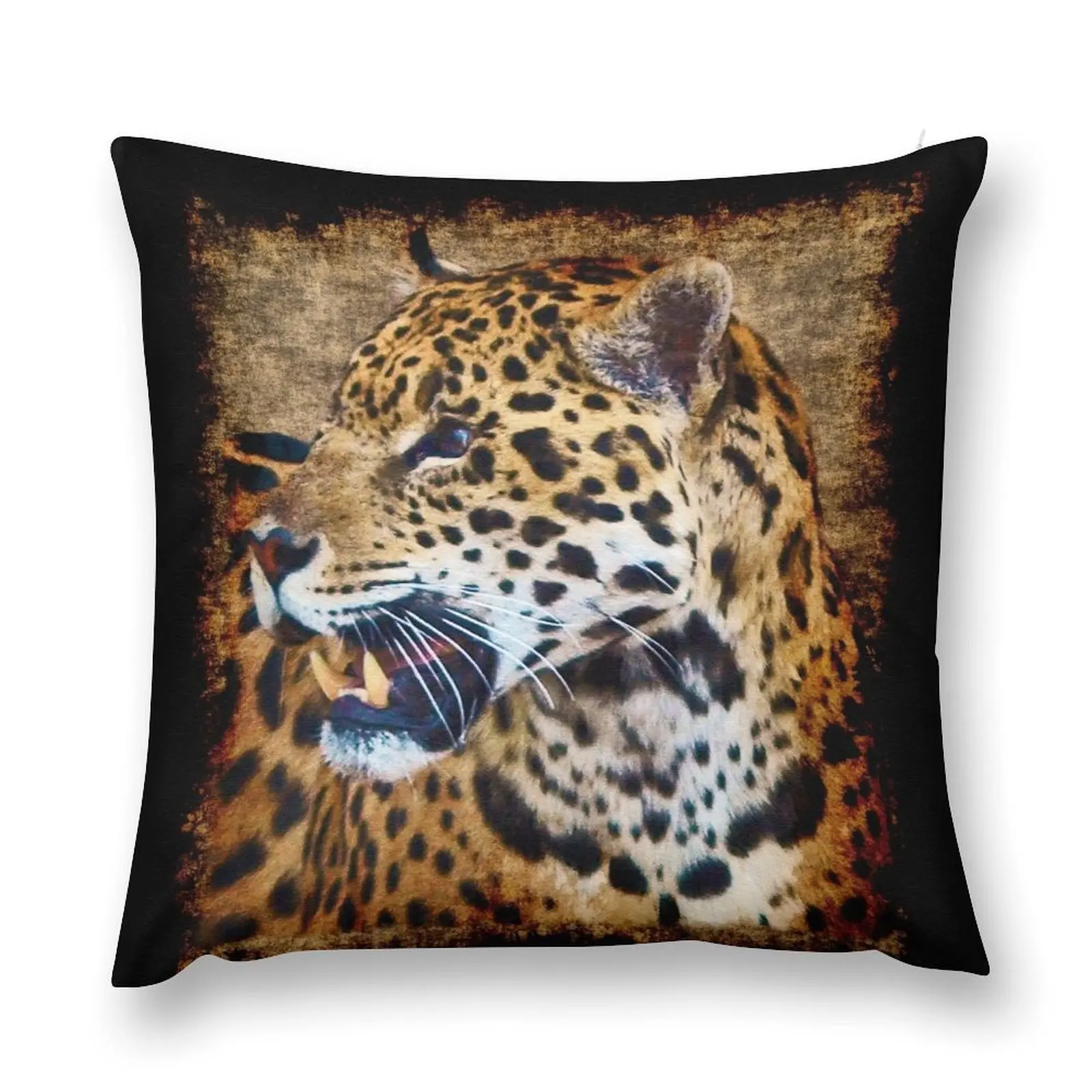 Jaguar Wild Cat Animal-Lover Artwork Throw Pillow Christmas Pillow Covers Decorative Cushions Sofas Covers pillow