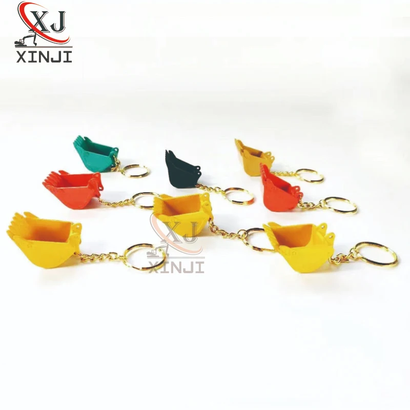 XINJI Excavator Key Ring Excavator Bucket keychain For CAT  For komatsu  For Hitachi   For kobelco  For VOLVO  For SANY