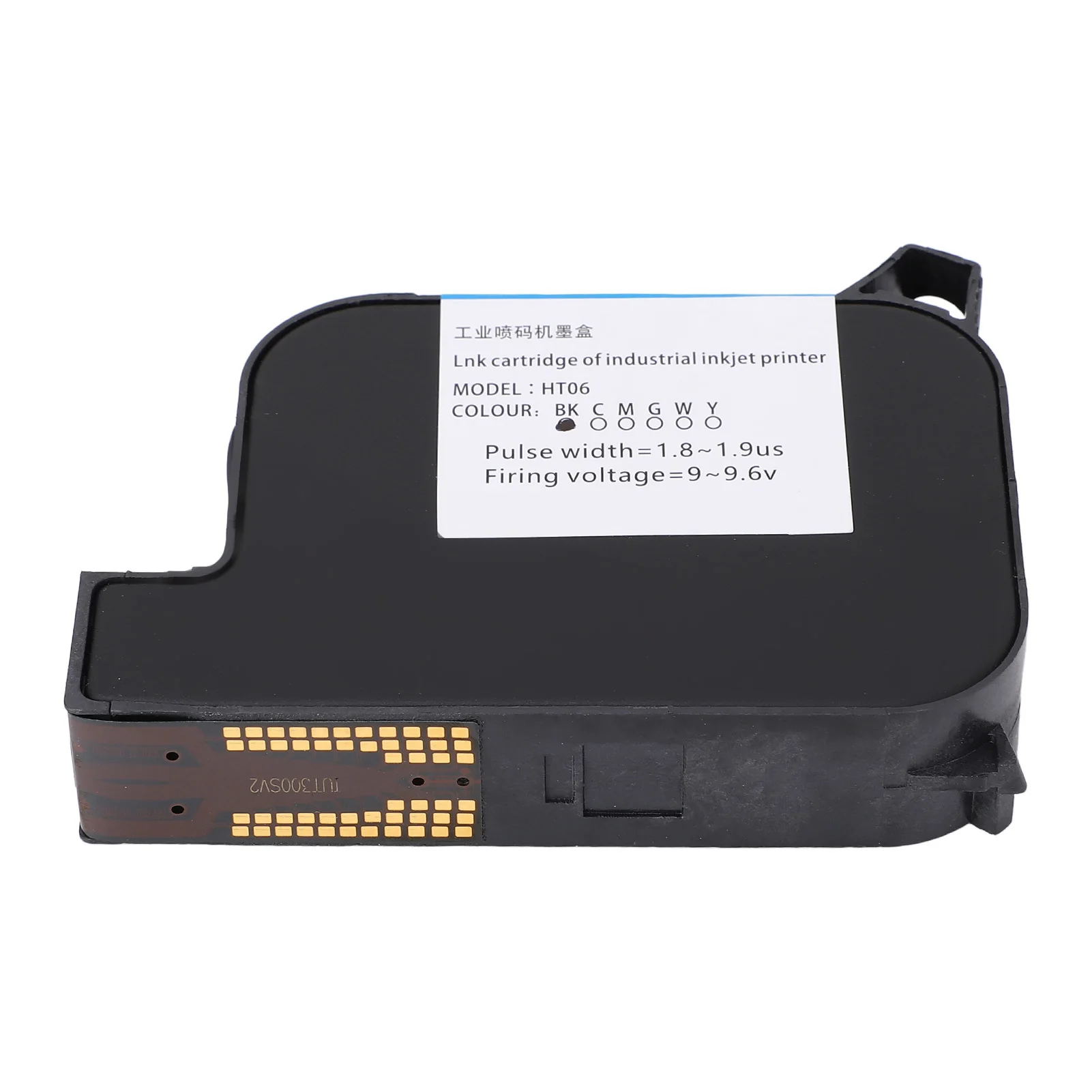 Black Ink Cartridge Inkjet Printer Cartridge ABS Housing 42ML Strong Adhesion for SC12 SC12T CP12 CP12W SC12KJ 12.7mm Printers