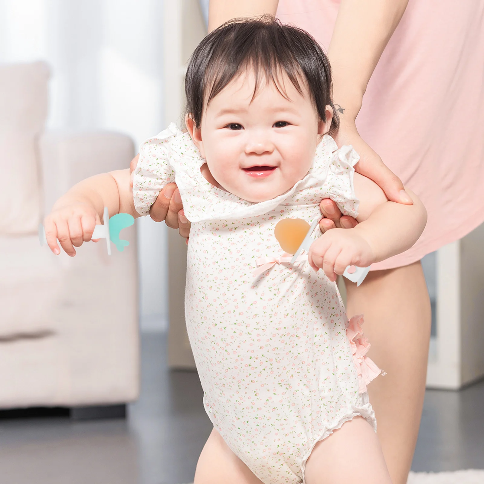 

2Pcs Baby Teether Safe Chew Small Lightweight Newborn Toddler Infant Teethers Relief Sensory Chew Toys Biting Toys for Kids