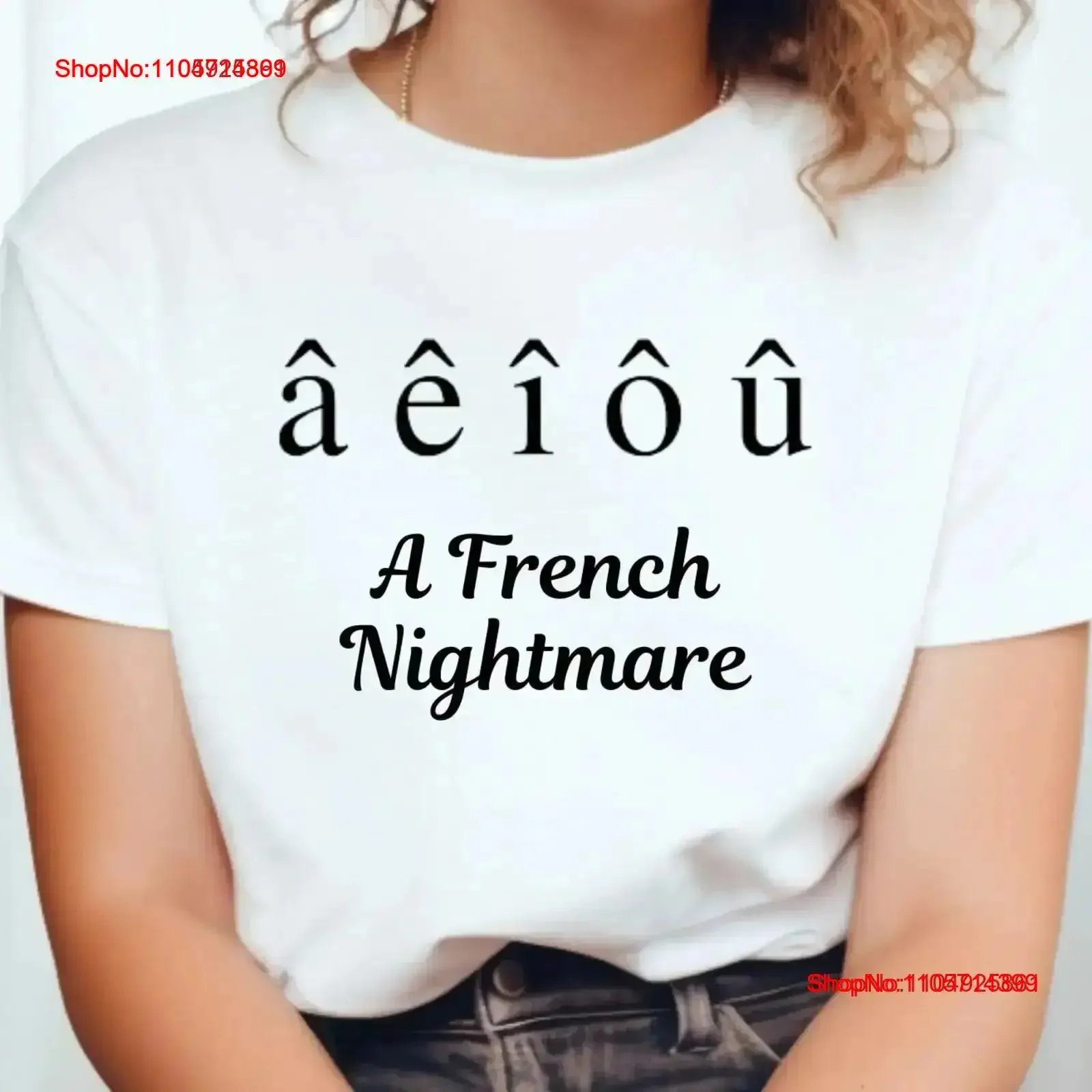 French Language T shirt Circumflex Studies Nightmare vintage Washed designer clothes Breathable Versatile Slightly streetwear