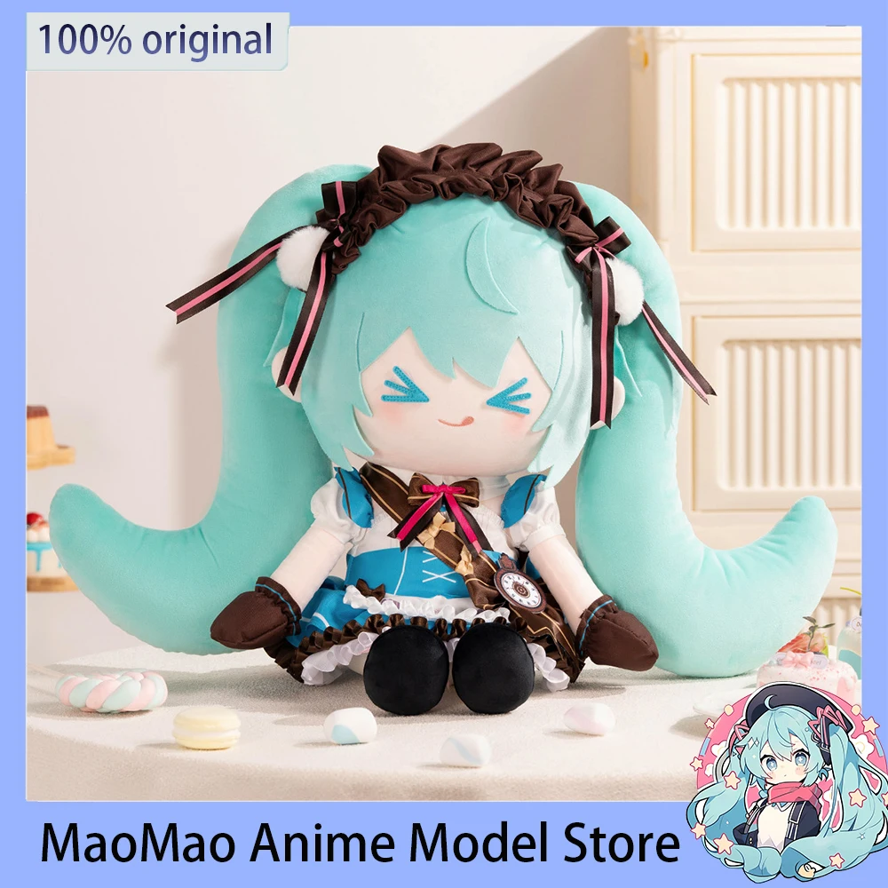 IN Stock Original Genuine Hatsune Miku Replaceable Emoji Plush Toy Anime Peripherals Kawaii Doll 40CM Cartoon Collect Doll Gift