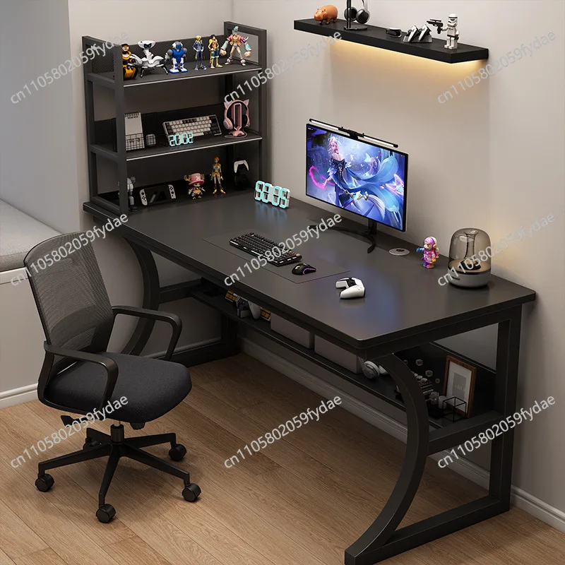 Desktop e-sports table Household with shelves Office table and chairs Simple bedroom Learning writing table