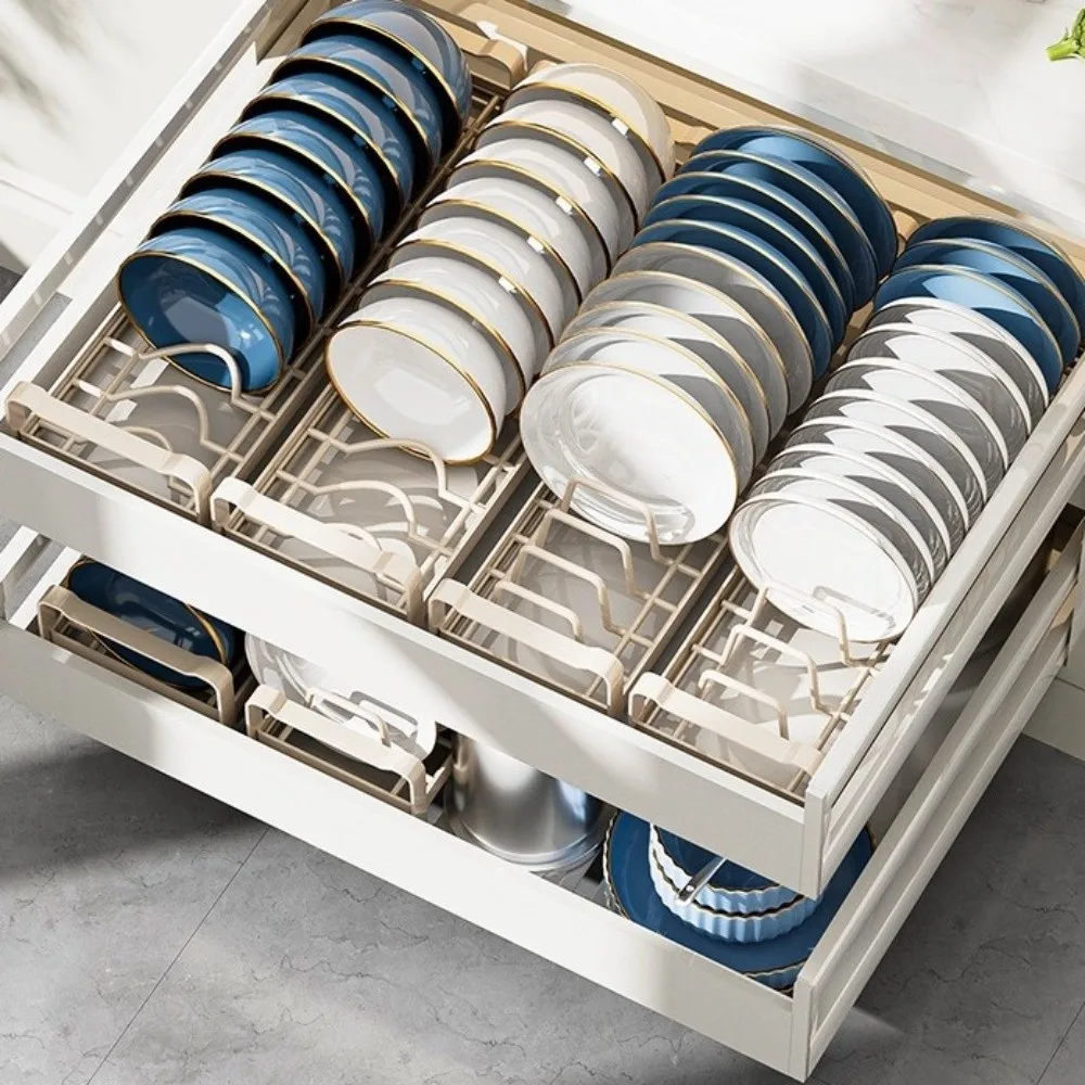 الكربون الصلب سحب رف الأطباق توفير المساحة المدمج في وعاء استنزاف حامل توسيع العملي درج المطبخ رف خزانة المطبخ