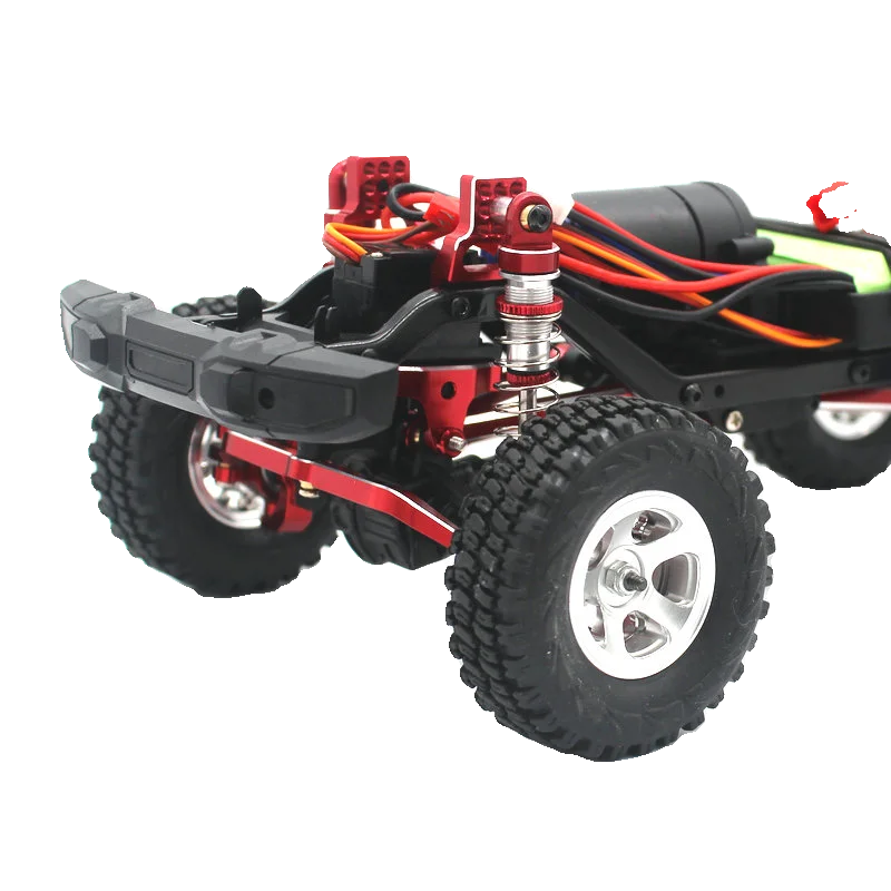 JJRC C8801 AX-8560 TRX4M 1/18 RC, piezas de Metal para coche, cubo de rueda, rueda de Metal con piel de neumático