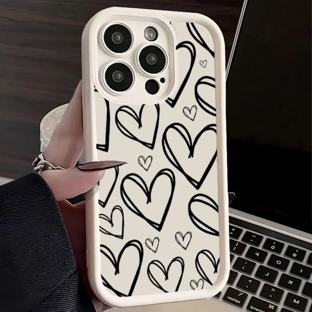 LOVE Heart Phone Case Leather Comfortable Feel And Good Quality For 14 15 16 Promax 12 Phone Case IPhone 13