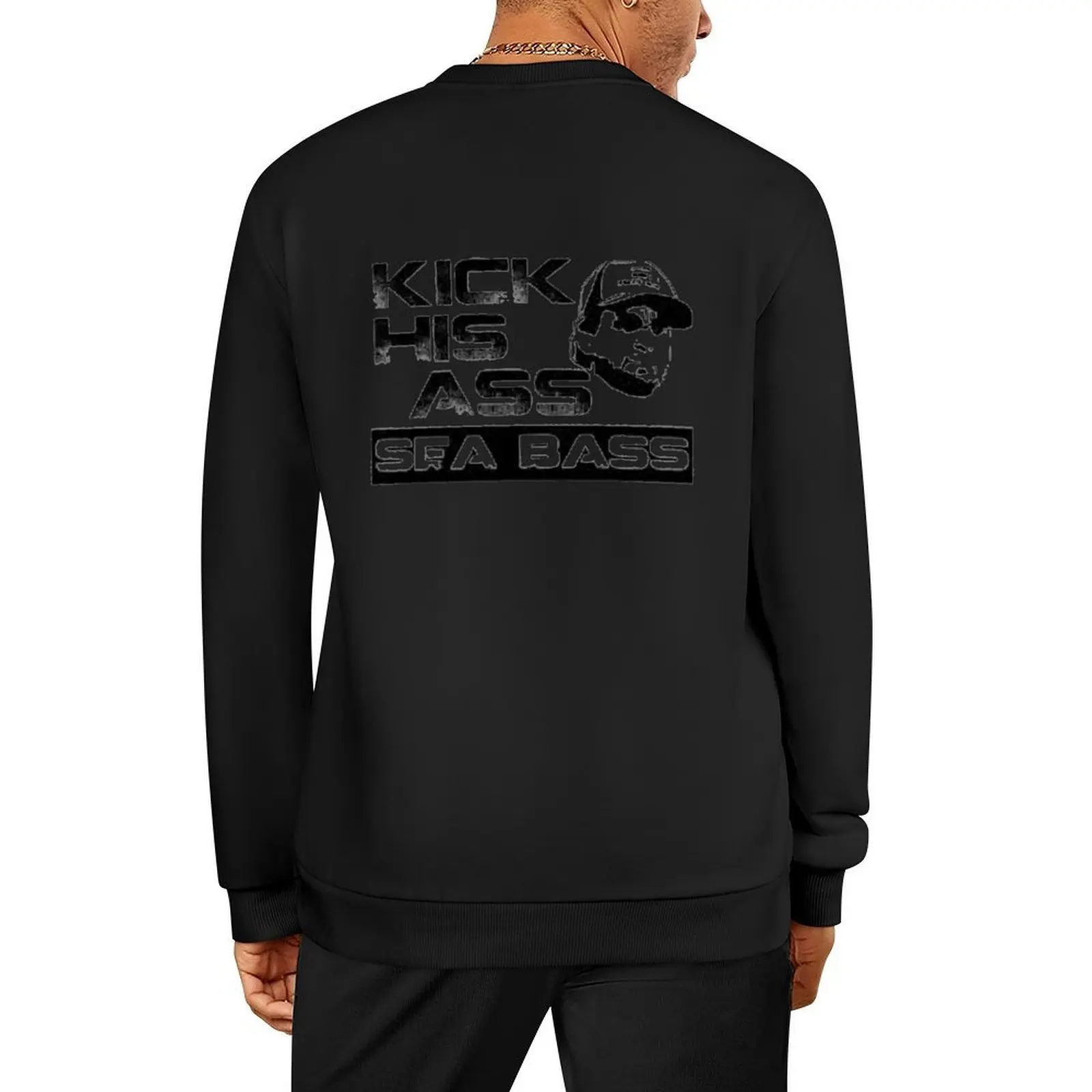 Dumb and Dumber - Kick His Ass Sea Bass Pullover japanese style graphic t shirts men men's clothing clothes for men sweatshirts